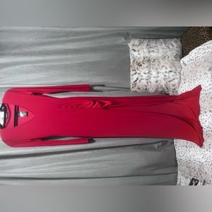 Fashion Nova brand new with tag red dress long with a slit on the leg small
